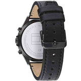 Buy Shop Tommy Hilfiger West Chronograph Black Dial Black Leather Strap Watch For Men - 1791711 USA Online
