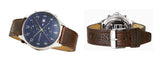 Buy Shop Tommy Hilfiger West Chronograph Blue Dial Brown Leather Strap Watch For Men - 1791712 USA Online