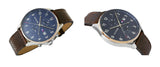 Buy Shop Tommy Hilfiger West Chronograph Blue Dial Brown Leather Strap Watch For Men - 1791712 USA Online
