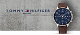 Buy Shop Tommy Hilfiger West Chronograph Blue Dial Brown Leather Strap Watch For Men - 1791712 USA Online