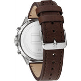 Buy Shop Tommy Hilfiger West Chronograph Blue Dial Brown Leather Strap Watch For Men - 1791712 USA Online