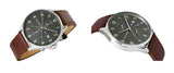 Buy Shop Tommy Hilfiger West Chronograph Grey Dial Brown Leather Strap Watch For Men - 1791710 USA Online