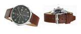 Buy Shop Tommy Hilfiger West Chronograph Grey Dial Brown Leather Strap Watch For Men - 1791710 USA Online