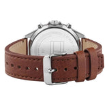 Buy Shop Tommy Hilfiger West Chronograph Grey Dial Brown Leather Strap Watch For Men - 1791710 USA Online