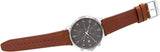 Buy Shop Tommy Hilfiger West Chronograph Grey Dial Brown Leather Strap Watch For Men - 1791710 USA Online