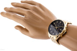 Buy Shop Tommy Hilfiger West Chronograph Quartz Black Dial Gold Steel Strap Watch For Men - 1791708 USA Online