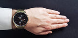 Buy Shop Tommy Hilfiger West Chronograph Quartz Black Dial Gold Steel Strap Watch For Men - 1791708 USA Online