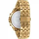 Buy Shop Tommy Hilfiger West Chronograph Quartz Black Dial Gold Steel Strap Watch For Men - 1791708 USA Online