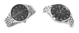 Buy Shop Tommy Hilfiger West Quartz Black Dial Silver Steel Strap Watch For Men - 1791707 USA Online