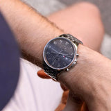Buy Shop Tommy Hilfiger West Quartz Black Dial Silver Steel Strap Watch For Men - 1791707 USA Online