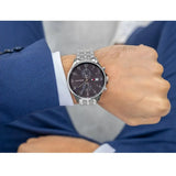 Buy Shop Tommy Hilfiger West Quartz Black Dial Silver Steel Strap Watch For Men - 1791707 USA Online