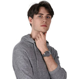 Buy Shop Tommy Hilfiger West Quartz Black Dial Silver Steel Strap Watch For Men - 1791707 USA Online