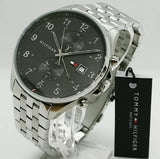 Buy Shop Tommy Hilfiger West Quartz Black Dial Silver Steel Strap Watch For Men - 1791707 USA Online