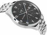 Buy Shop Tommy Hilfiger West Quartz Black Dial Silver Steel Strap Watch For Men - 1791707 USA Online