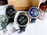 Buy Shop Tommy Hilfiger Weston Chronograph Black Dial Black Leather Strap Watch For Men - 1710502 USA Online