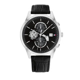 Buy Shop Tommy Hilfiger Weston Chronograph Black Dial Black Leather Strap Watch For Men - 1710502 USA Online