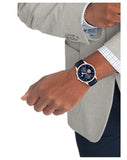 Buy Shop Tommy Hilfiger Weston Chronograph Blue Dial Blue Leather Strap Watch For Men - 1710503 USA Online