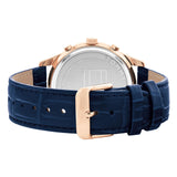 Buy Shop Tommy Hilfiger Weston Chronograph Blue Dial Blue Leather Strap Watch For Men - 1710503 USA Online