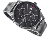 Buy Shop Tommy Hilfiger Weston Chronograph Grey Dial Grey Mesh Bracelet Watch For Men - 1710506 USA Online
