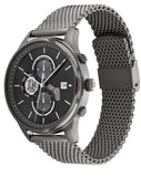 Buy Shop Tommy Hilfiger Weston Chronograph Grey Dial Grey Mesh Bracelet Watch For Men - 1710506 USA Online