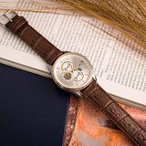 Buy Shop Tommy Hilfiger Weston Chronograph Silver Dial Brown Leather Strap Watch For Men - 1710501 USA Online