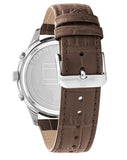 Buy Shop Tommy Hilfiger Weston Chronograph Silver Dial Brown Leather Strap Watch For Men - 1710501 USA Online
