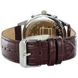 Buy Shop Tommy Hilfiger Weston Chronograph Silver Dial Brown Leather Strap Watch For Men - 1710501 USA Online