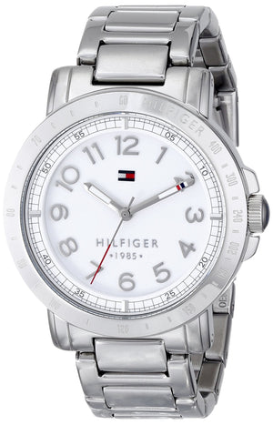 Buy Shop Tommy Hilfiger White Dial Silver Steel Strap Watch for Women - 1781397 USA Online