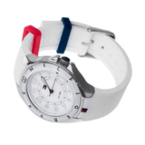 Buy Shop Tommy Hilfiger White Dial White Rubber Strap Watch for Women - 1781271 USA Online