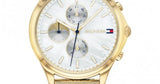 Buy Shop Tommy Hilfiger Whitney Chronograph Quartz Mother of Pearl White Dial Gold Steel Strap Watch For Women - 1782121 USA Online