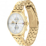Buy Shop Tommy Hilfiger Whitney Chronograph Quartz Mother of Pearl White Dial Gold Steel Strap Watch For Women - 1782121 USA Online