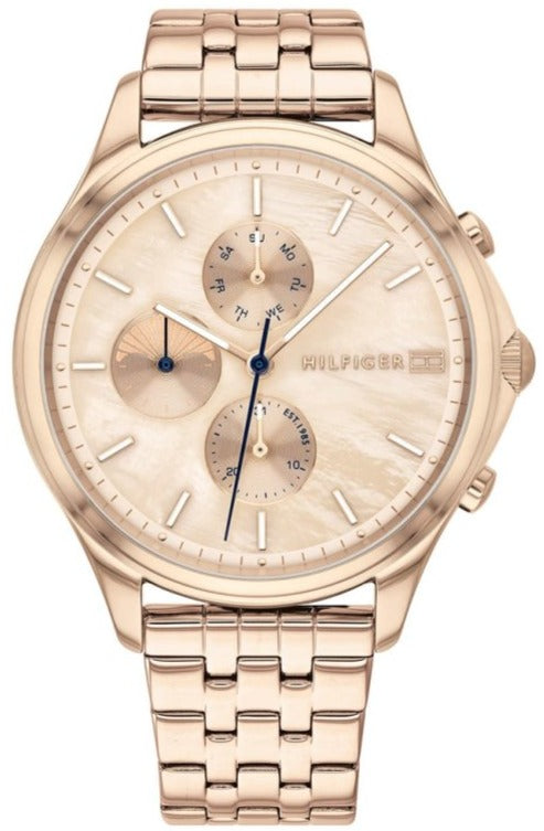 Buy Shop Tommy Hilfiger Whitney Chronograph Quartz Rose Gold Dial Rose Gold Steel Strap Watch For Women - 1782120 USA Online