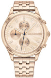 Buy Shop Tommy Hilfiger Whitney Chronograph Quartz Rose Gold Dial Rose Gold Steel Strap Watch For Women - 1782120 USA Online