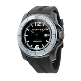 Buy Shop Tommy Hilfiger Windsurf Black Dial Black Rubber Strap Watch for Men- 1791114 USA Online