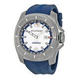Buy Shop Tommy Hilfiger Windsurf White Dial Blue Rubber Strap Watch for Men - 1791113 USA Online