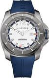 Buy Shop Tommy Hilfiger Windsurf White Dial Blue Rubber Strap Watch for Men - 1791113 USA Online