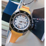 Buy Shop Tommy Hilfiger Windsurf White Dial Yellow Rubber Strap Watch for Men - 1791115 USA Online