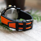 Buy Shop Tommy Hilfiger Wynwood Chronograph Black Dial Orange Silicone Strap Watch For Men - 1710583 USA Online