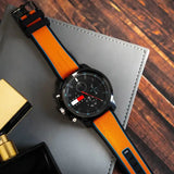 Buy Shop Tommy Hilfiger Wynwood Chronograph Black Dial Orange Silicone Strap Watch For Men - 1710583 USA Online