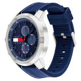 Buy Shop Tommy Hilfiger Wynwood Chronograph Blue Dial Blue Silicon Strap Watch For Men - 1710582 USA Online