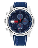 Buy Shop Tommy Hilfiger Wynwood Chronograph Blue Dial Blue Silicon Strap Watch For Men - 1710582 USA Online