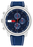 Buy Shop Tommy Hilfiger Wynwood Chronograph Blue Dial Blue Silicon Strap Watch For Men - 1710582 USA Online