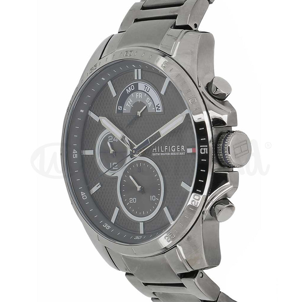 Buy Shop Tommy Hilfiger Decker Quartz Black Dial Black Steel Strap Watch for Men - 1791347 USA Online