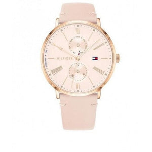 Buy Shop Tommy Hilfiger Jenna Analog Pink Dial Pink Leather Strap Watch for Women - 1782071 USA Online