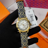 Buy Shop Tory Burch Classic Chronograph White Dial Grey Nylon Strap Watch for Women - TBW1035 USA Online
