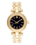 Buy Shop Tory Burch Classic T Black Dial Gold Steel Strap Watch for Women - TBW9010 USA Online