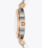 Buy Shop Tory Burch Classic T White Dial Two Tone Steel Strap Watch for Women - TBW9011 USA Online