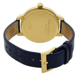 Buy Shop Tory Burch Collins Quartz Blue Dial Blue Leather Strap Watch for Women - TBW1203 USA Online