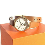 Buy Shop Tory Burch Collins Quartz White Dial Brown Leather Strap Watch for Women - TBW1304 USA Online