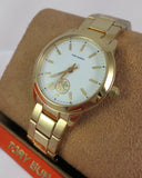 Buy Shop Tory Burch Collins White Dial Gold Steel Strap Watch for Women - TBW1300 USA Online